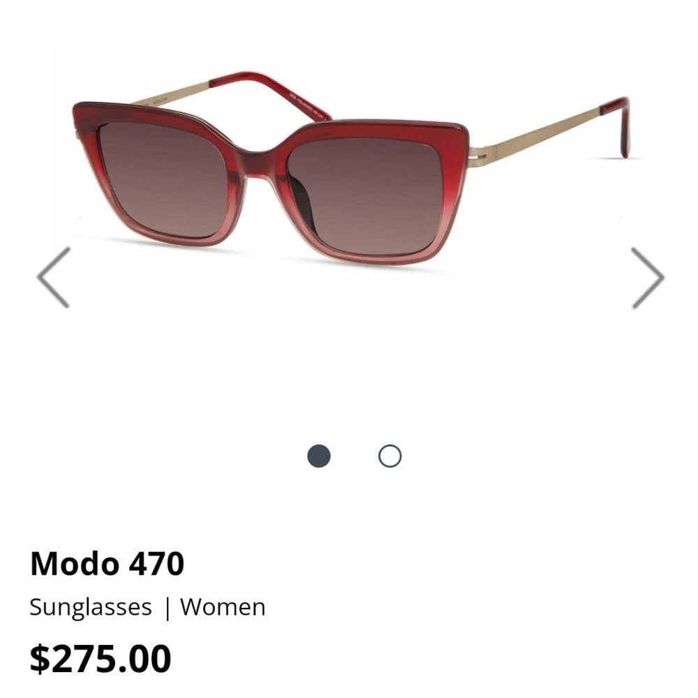 **New*** Modo 470 Red Rose Gradient Sunglasses
